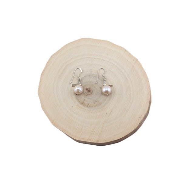 Handcrafted Navajo Native Amercian Handmade Freshwater Pearls Dangle Earrings** - Picture 5 of 11